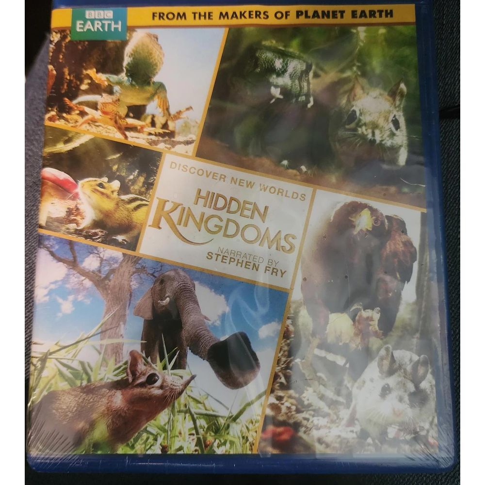 BBC Earth Hidden Kingdoms (Blu-ray, 2014) Narrated by Stephen Fry NEW &‎ SEALED